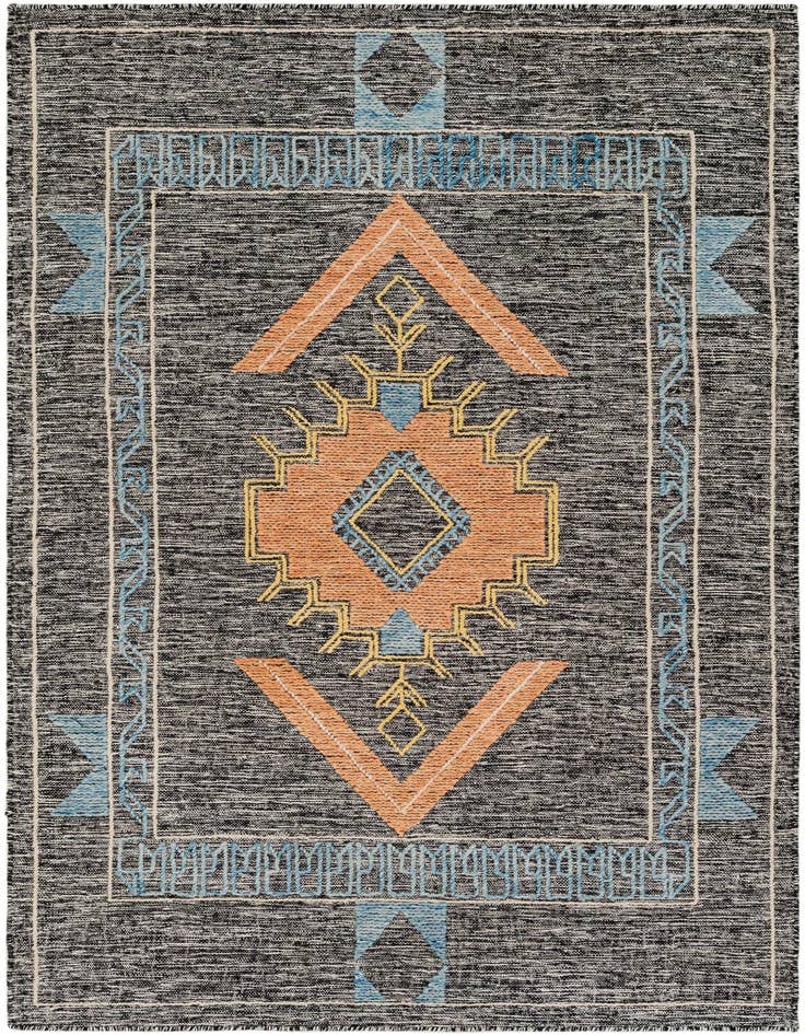 Detail image of 5' 1 x 8' Hand Woven Kilim Wool Rug