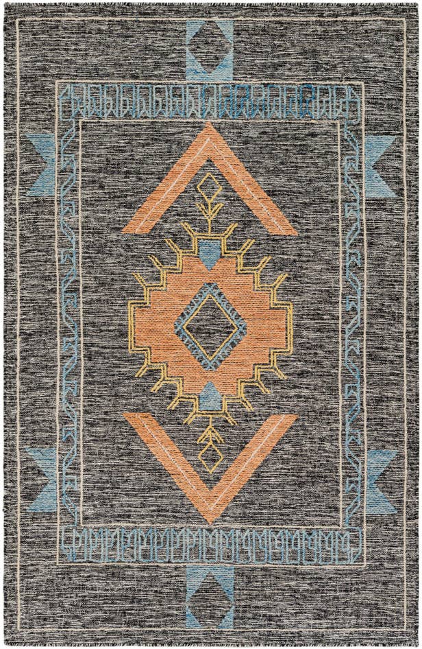 Detail image of 5' 1 x 8' Hand Woven Kilim Wool Rug
