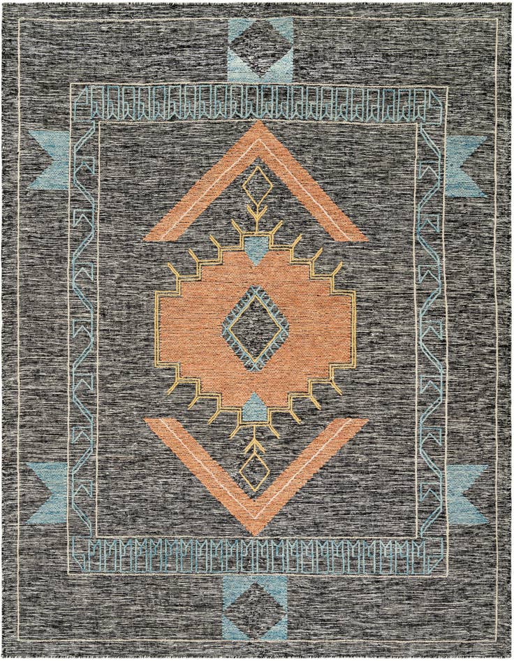 Detail image of 7' 10 x 10' Hand Woven Kilim Wool Rug