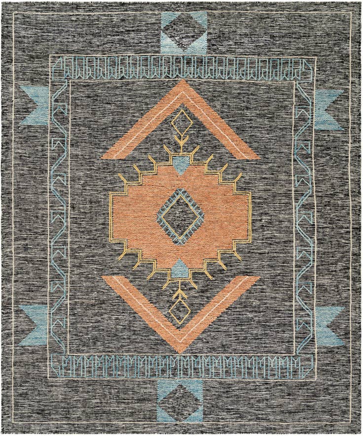 Detail image of 7' 10 x 10' Hand Woven Kilim Wool Rug