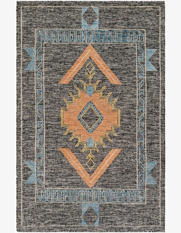 5' 1 x 8' Hand Woven Kilim Wool Rug