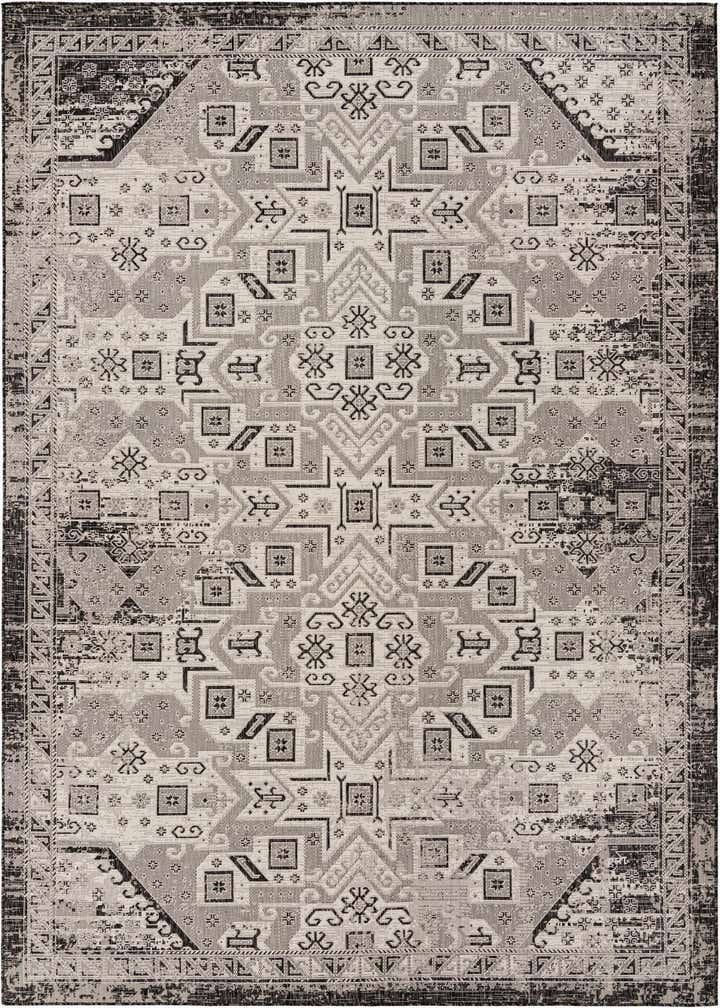 10' x 14' Easy-Clean Aztec Indoor / Outdoor Rug