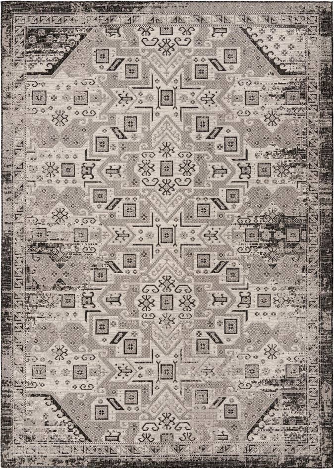 Detail image of 10' x 14' Easy-Clean Aztec Indoor / Outdoor Rug