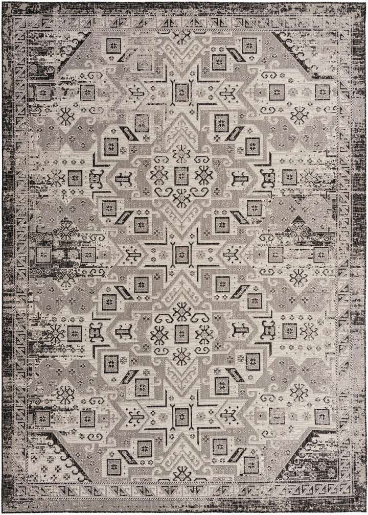 10' x 13' Easy-Clean Aztec Indoor / Outdoor Rug