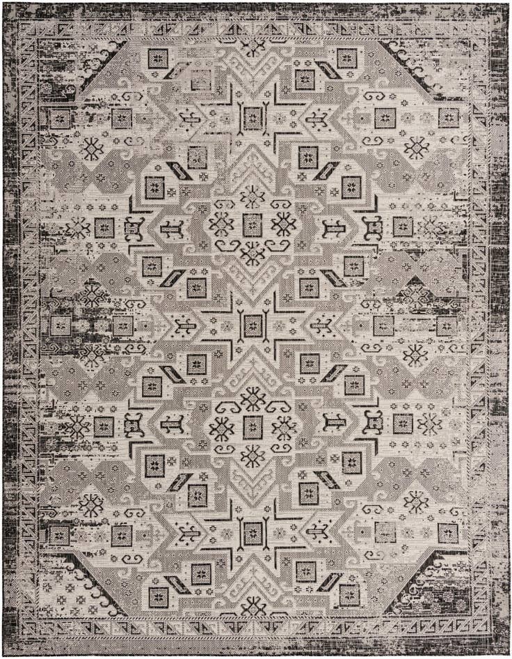 Detail image of 10' x 13' Easy-Clean Aztec Indoor / Outdoor Rug