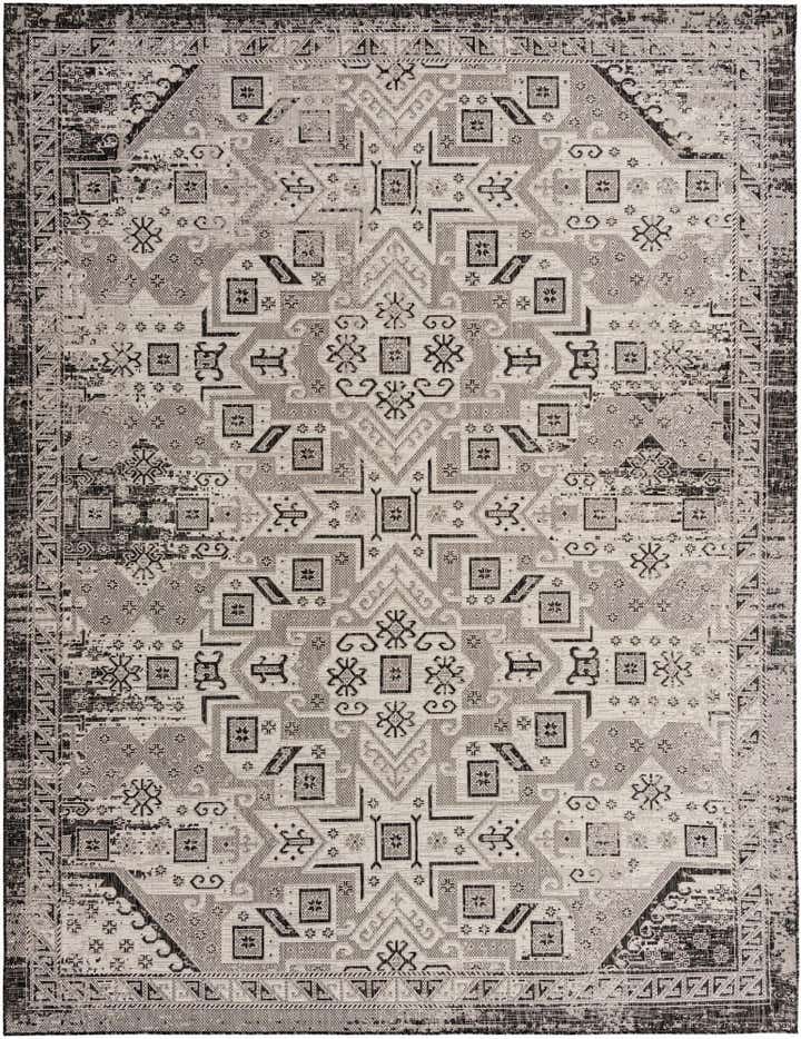 10' x 13' Easy-Clean Aztec Indoor / Outdoor Rug