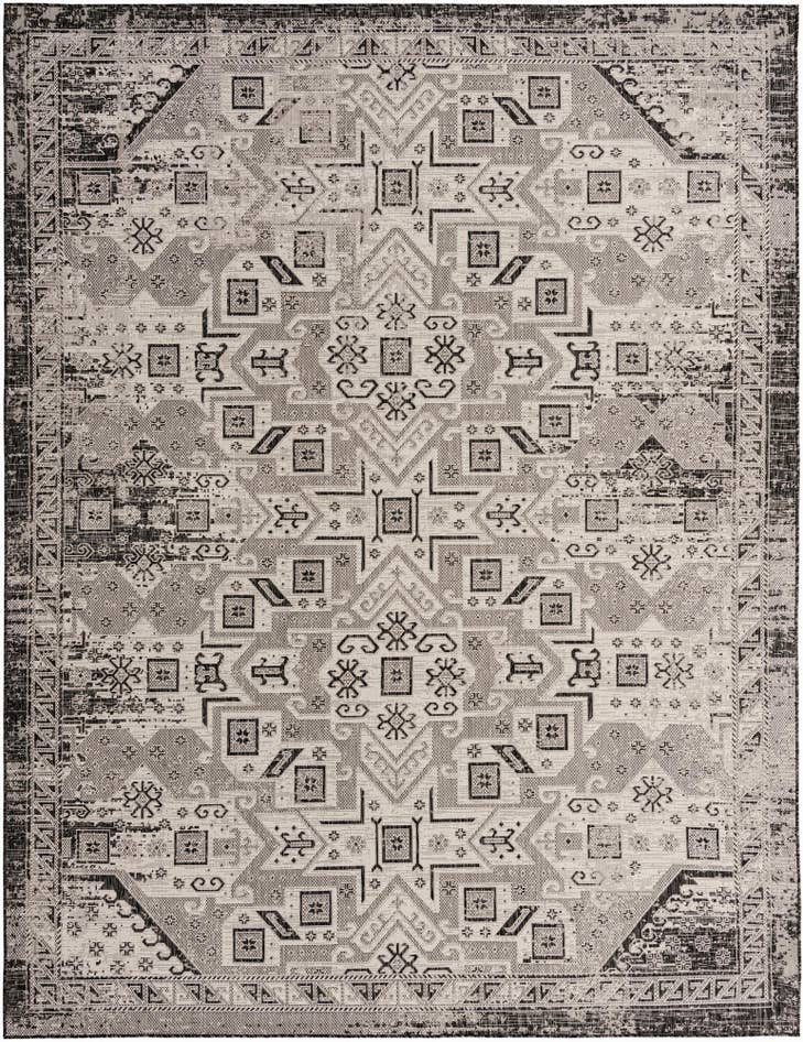 Detail image of 10' x 13' Easy-Clean Aztec Indoor / Outdoor Rug