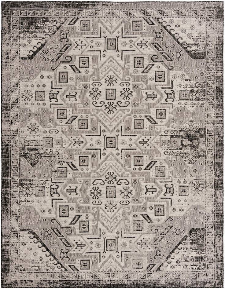 Detail image of 9' x 12' Easy-Clean Aztec Indoor / Outdoor Rug