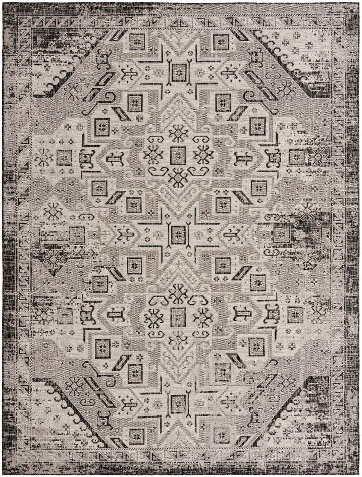 Detail image of 9' x 12' Easy-Clean Aztec Indoor / Outdoor Rug