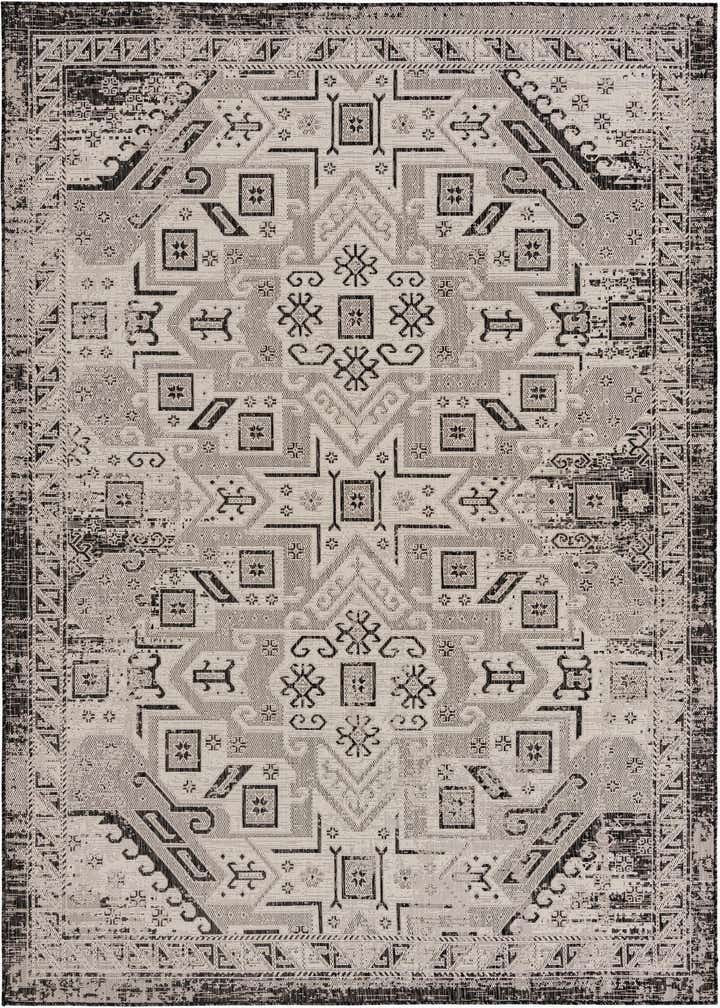 7' 10 x 11' Easy-Clean Aztec Indoor / Outdoor Rug