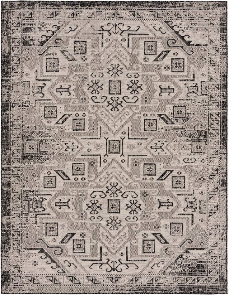 Detail image of 7' x 10' Easy-Clean Aztec Indoor / Outdoor Rug