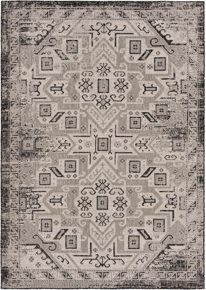 7' x 10' Easy-Clean Aztec Indoor / Outdoor Rug