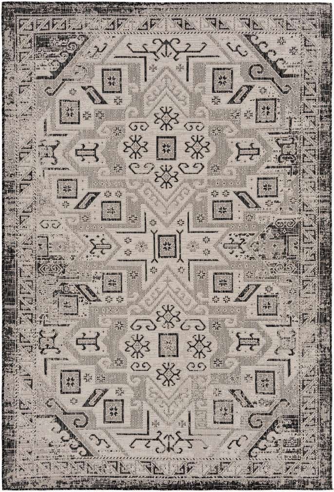 6' x 9' Easy-Clean Aztec Indoor / Outdoor Rug