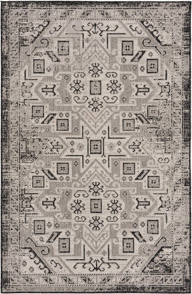 Detail image of 5' 3 x 8' Easy-Clean Aztec Indoor / Outdoor Rug
