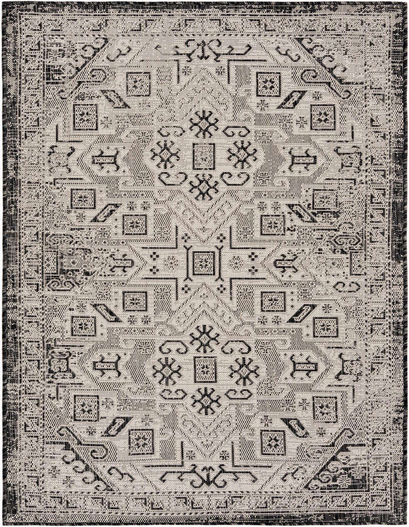 4' x 6' Easy-Clean Aztec Indoor / Outdoor Rug