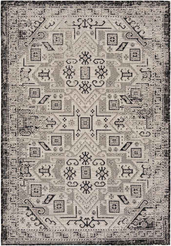 4' x 6' Easy-Clean Aztec Indoor / Outdoor Rug