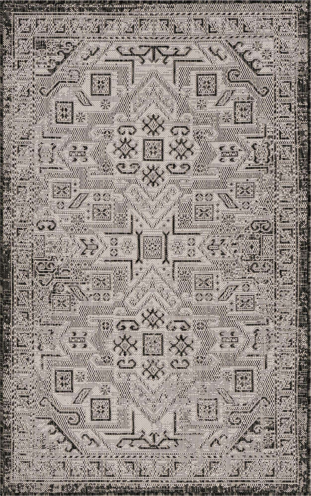 3' x 5' 3 Easy-Clean Aztec Indoor / Outdoor Rug