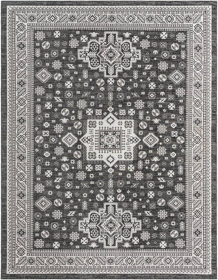 Detail image of 10' x 14' Easy-Clean Aztec Indoor / Outdoor Rug