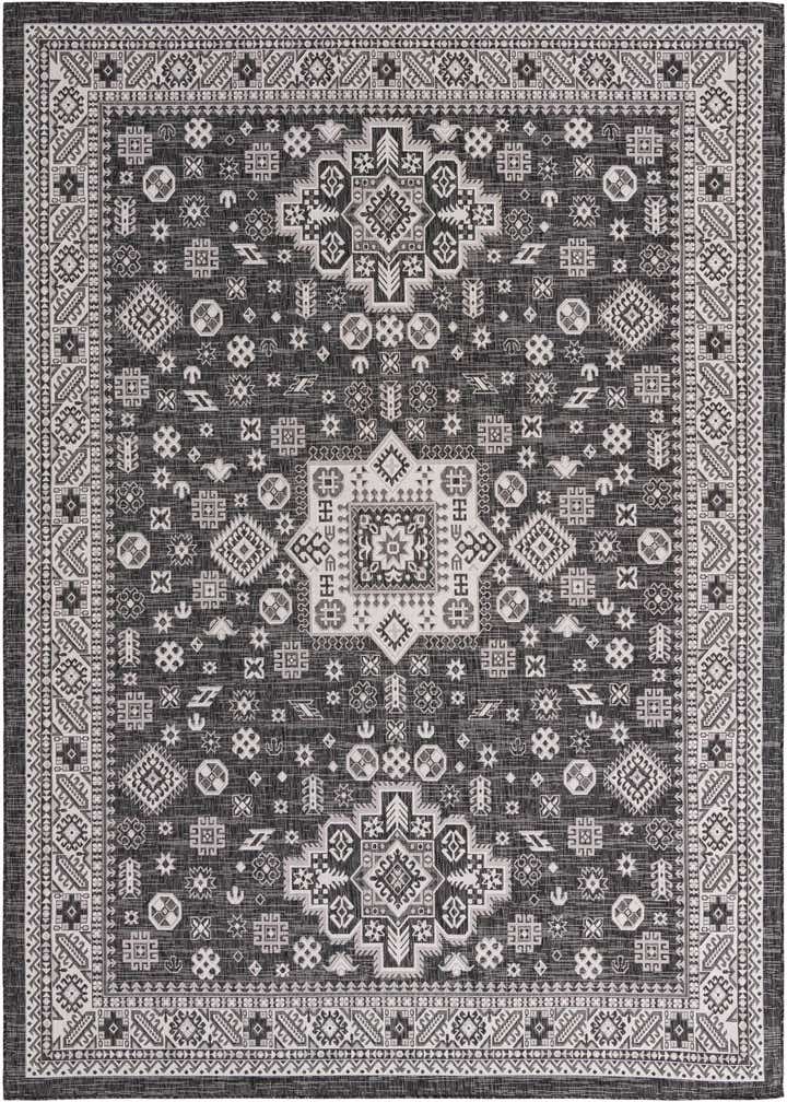 10' x 13' Easy-Clean Aztec Indoor / Outdoor Rug