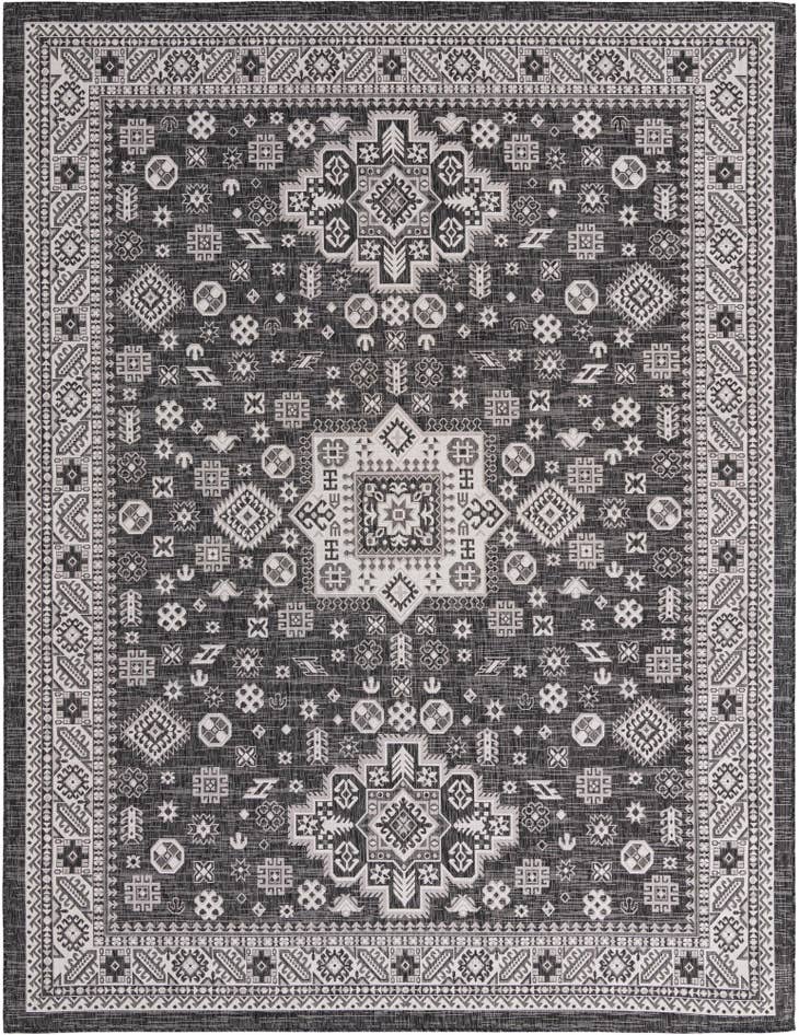 Detail image of 10' x 13' Easy-Clean Aztec Indoor / Outdoor Rug