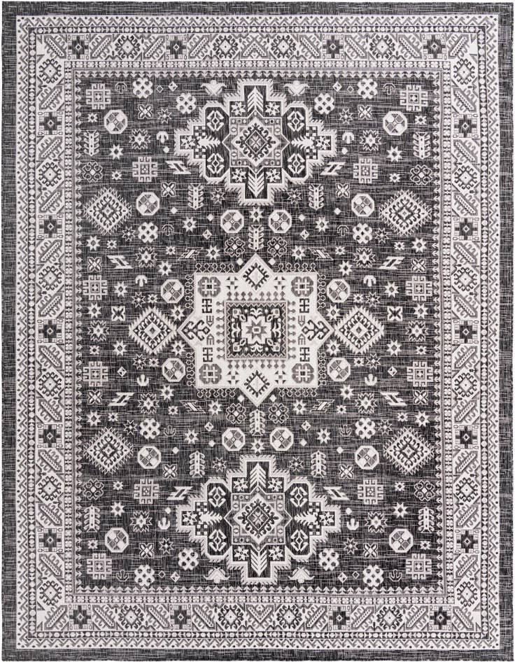 Detail image of 9' x 12' Easy-Clean Aztec Indoor / Outdoor Rug