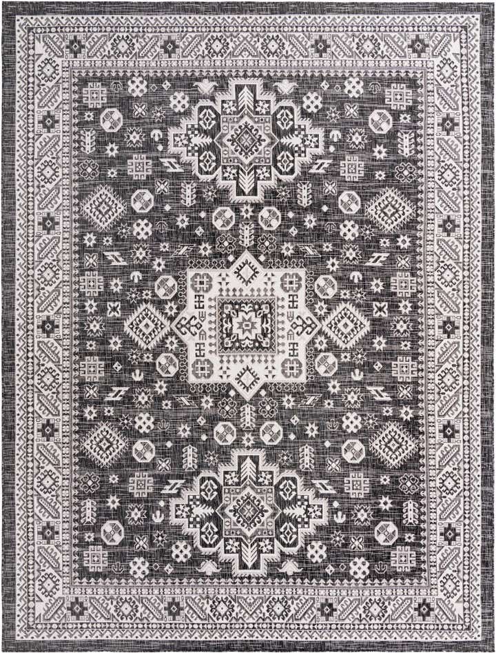 9' x 12' Easy-Clean Aztec Indoor / Outdoor Rug
