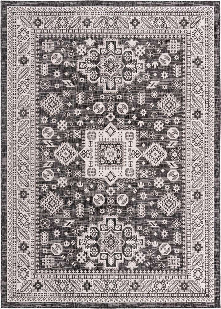 7' 10 x 11' Easy-Clean Aztec Indoor / Outdoor Rug