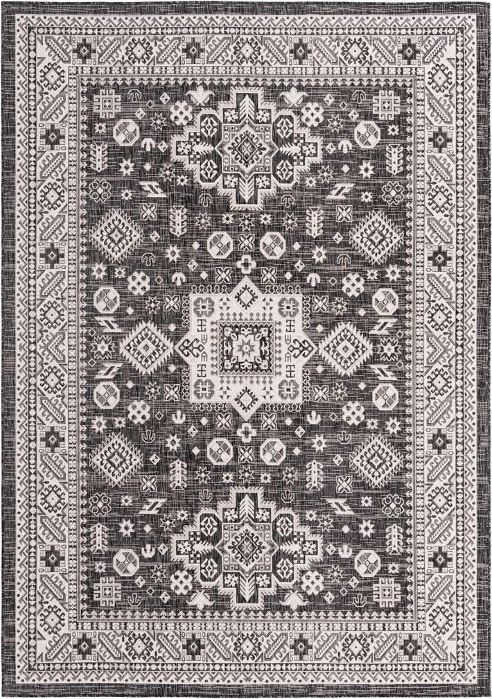 7' 10 x 11' Easy-Clean Aztec Indoor / Outdoor Rug