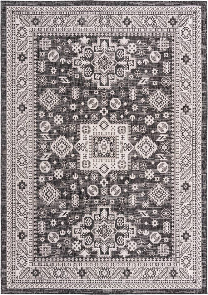 Detail image of 7' 10 x 11' Easy-Clean Aztec Indoor / Outdoor Rug