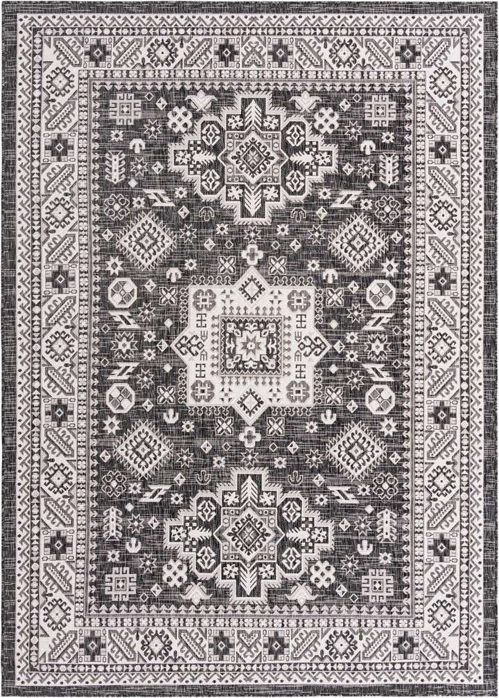 7' x 10' Easy-Clean Aztec Indoor / Outdoor Rug