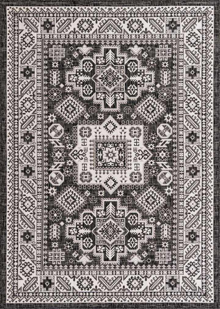 6' x 9' Easy-Clean Aztec Indoor / Outdoor Rug