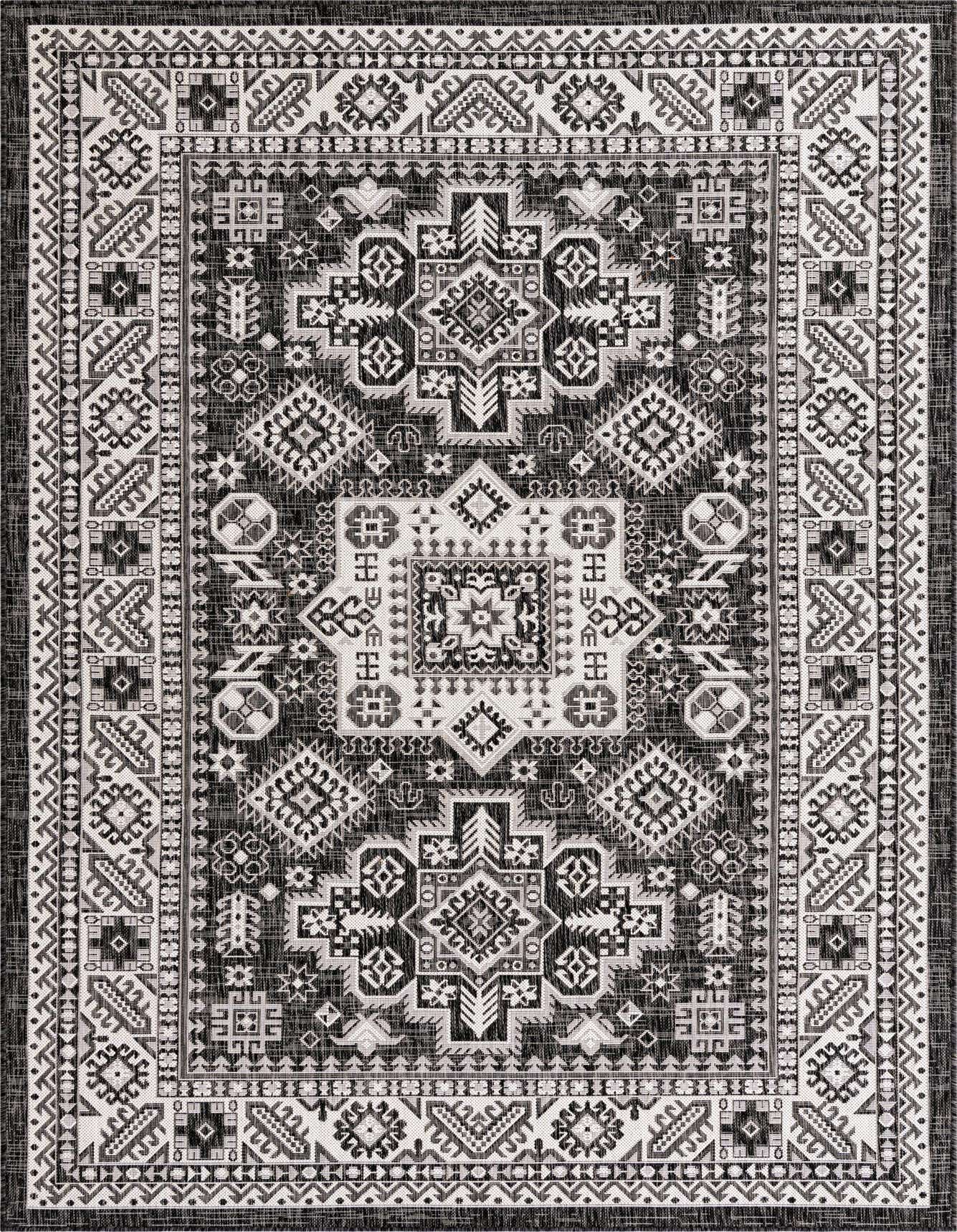 6' x 9' Easy-Clean Aztec Indoor / Outdoor Rug