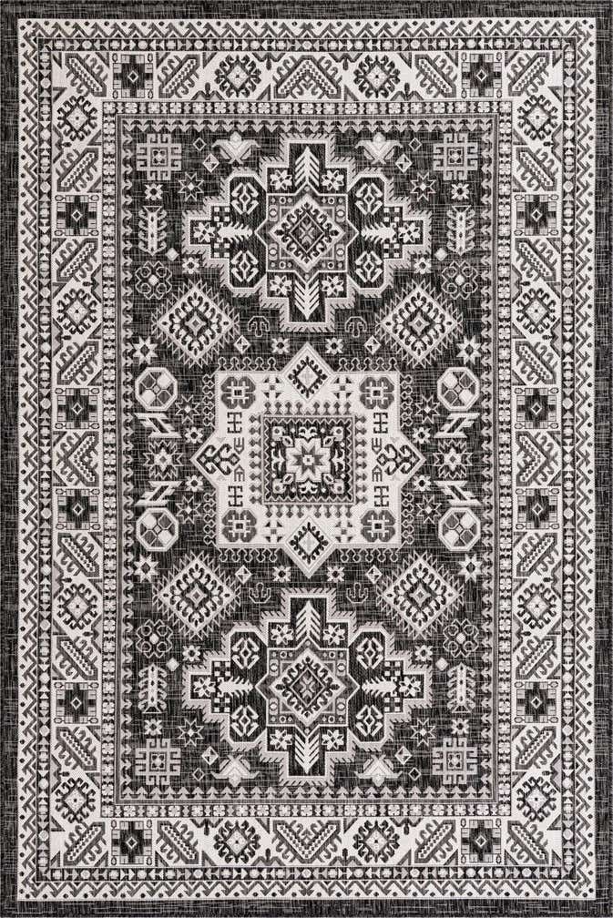 6' x 9' Easy-Clean Aztec Indoor / Outdoor Rug