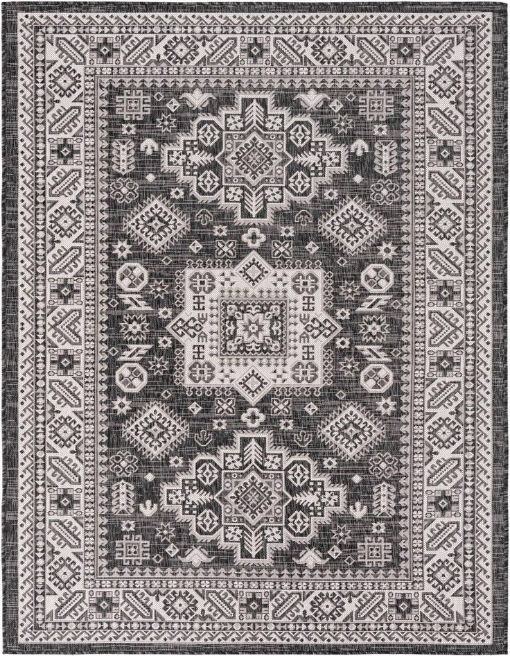 Detail image of 5' 3 x 8' Easy-Clean Aztec Indoor / Outdoor Rug