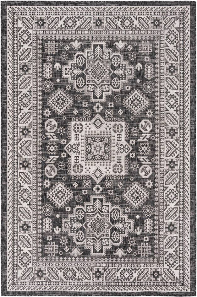 Detail image of 5' 3 x 8' Easy-Clean Aztec Indoor / Outdoor Rug