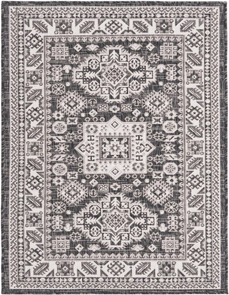 Detail image of 3' x 5' 3 Easy-Clean Aztec Indoor / Outdoor Rug