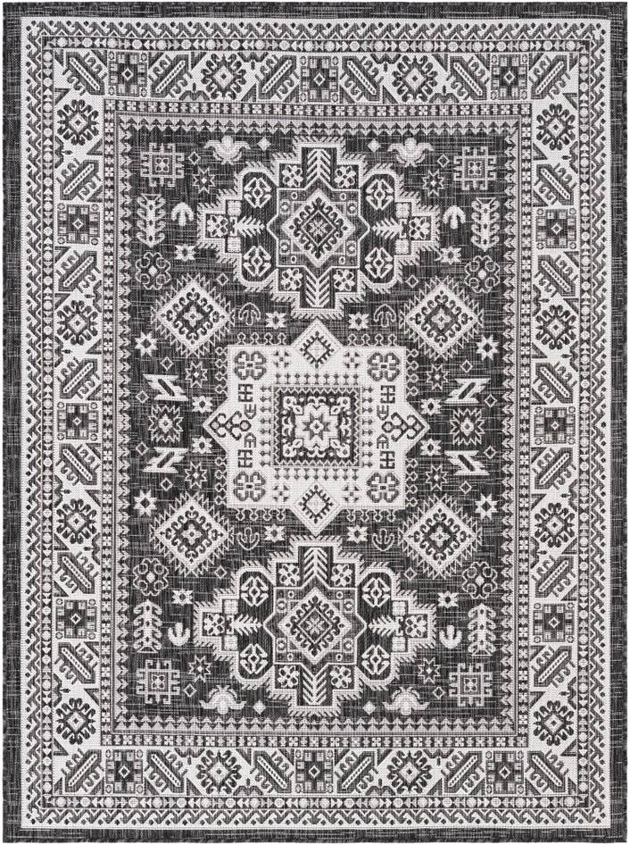 Detail image of 5' 3 x 7' Easy-Clean Aztec Indoor / Outdoor Rug