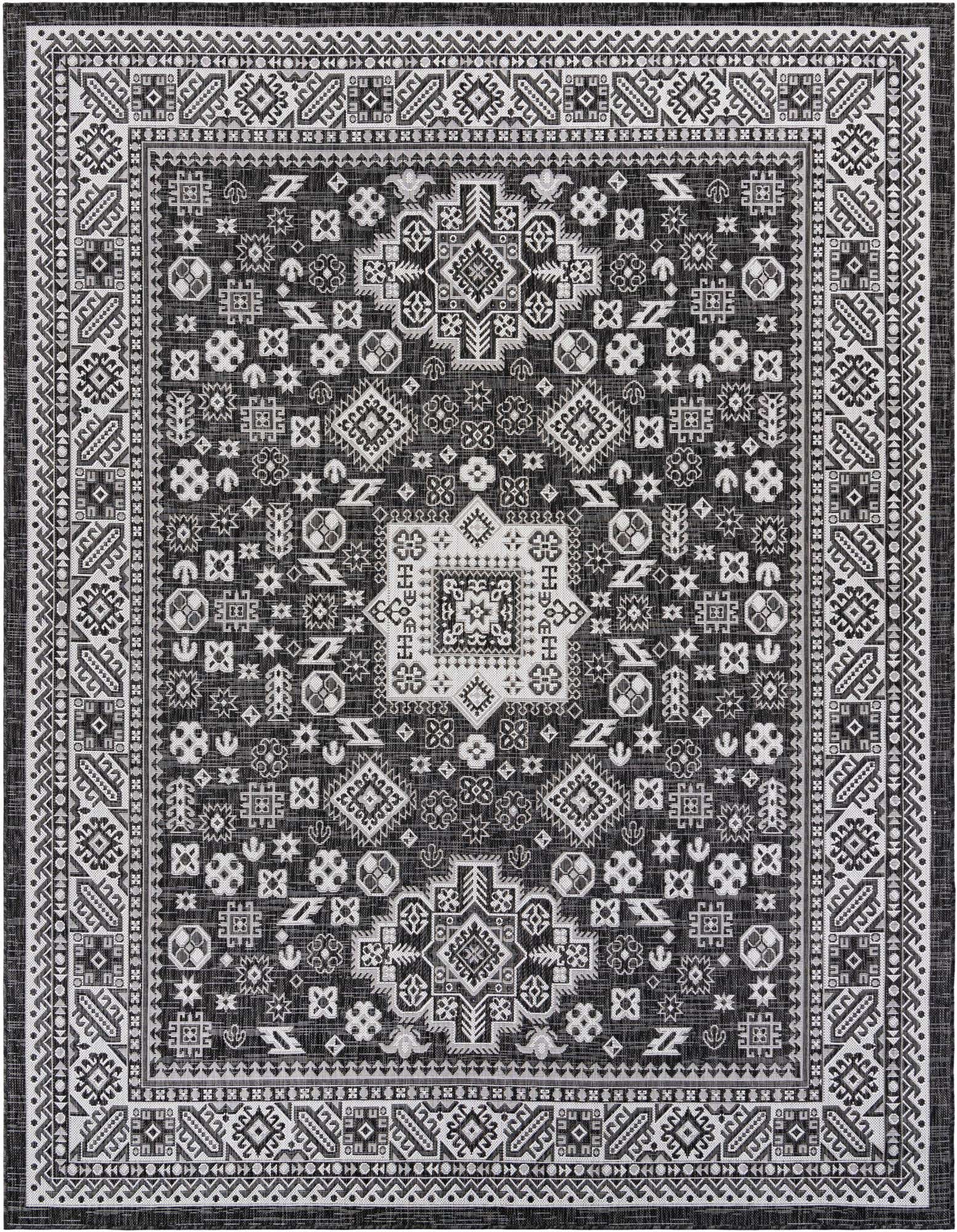 7' 10 x 10' Easy-Clean Aztec Indoor / Outdoor Rug