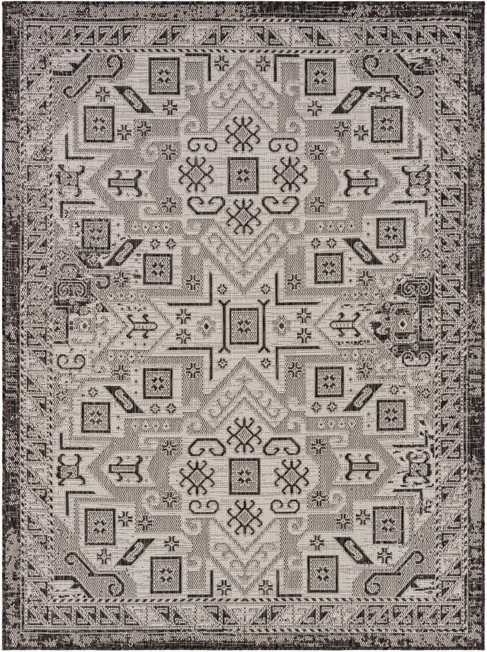 Detail image of 5' 3 x 7' Easy-Clean Aztec Indoor / Outdoor Rug