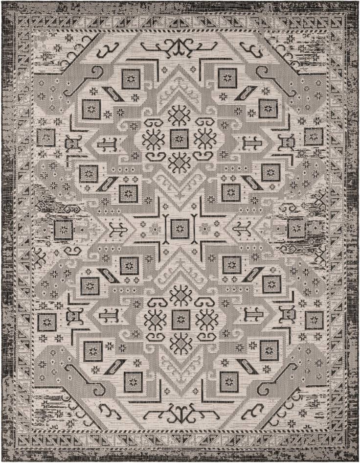 Detail image of 7' 10 x 10' Easy-Clean Aztec Indoor / Outdoor Rug