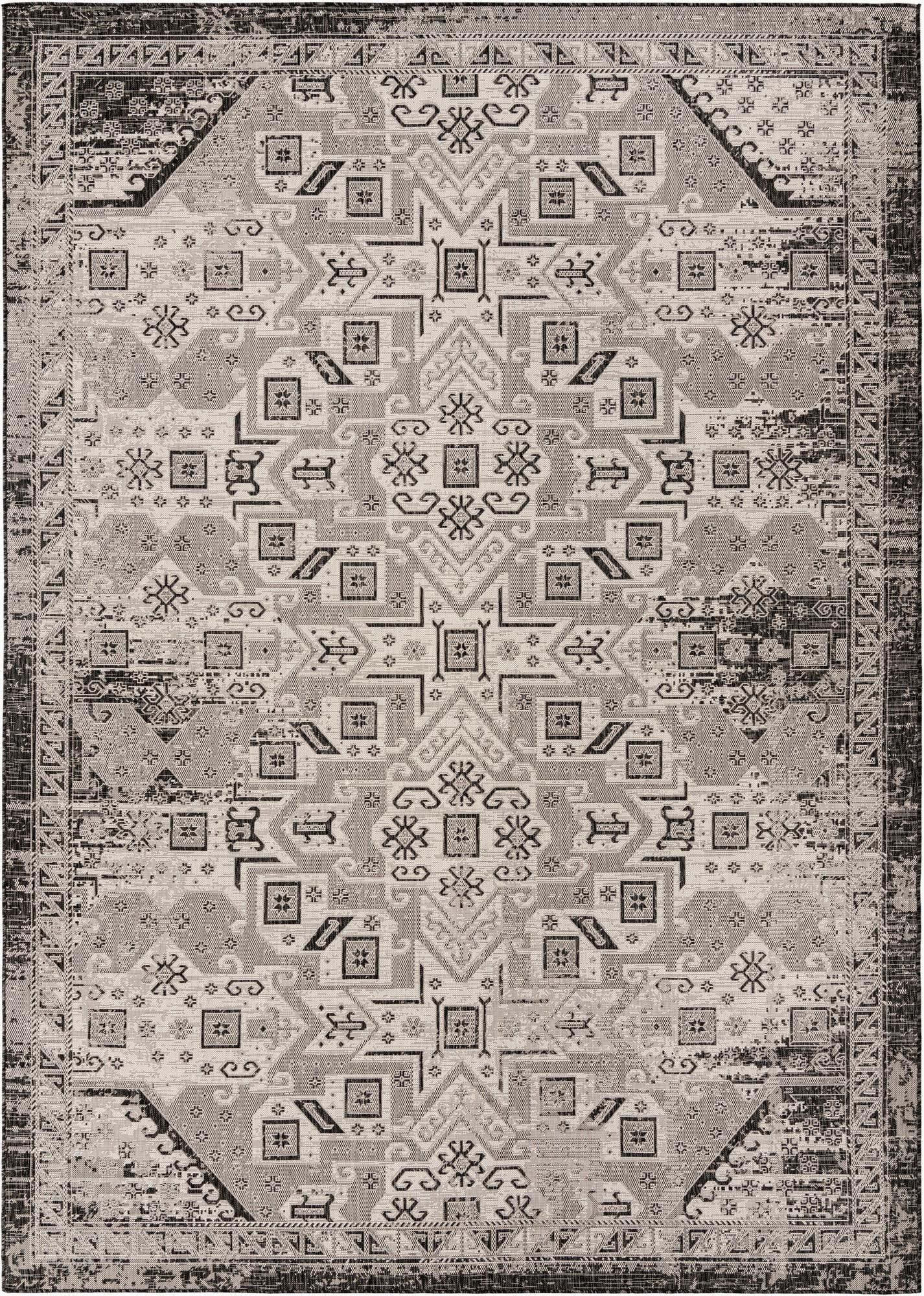 10' x 14'  Washable Aztec Indoor / Outdoor Rug