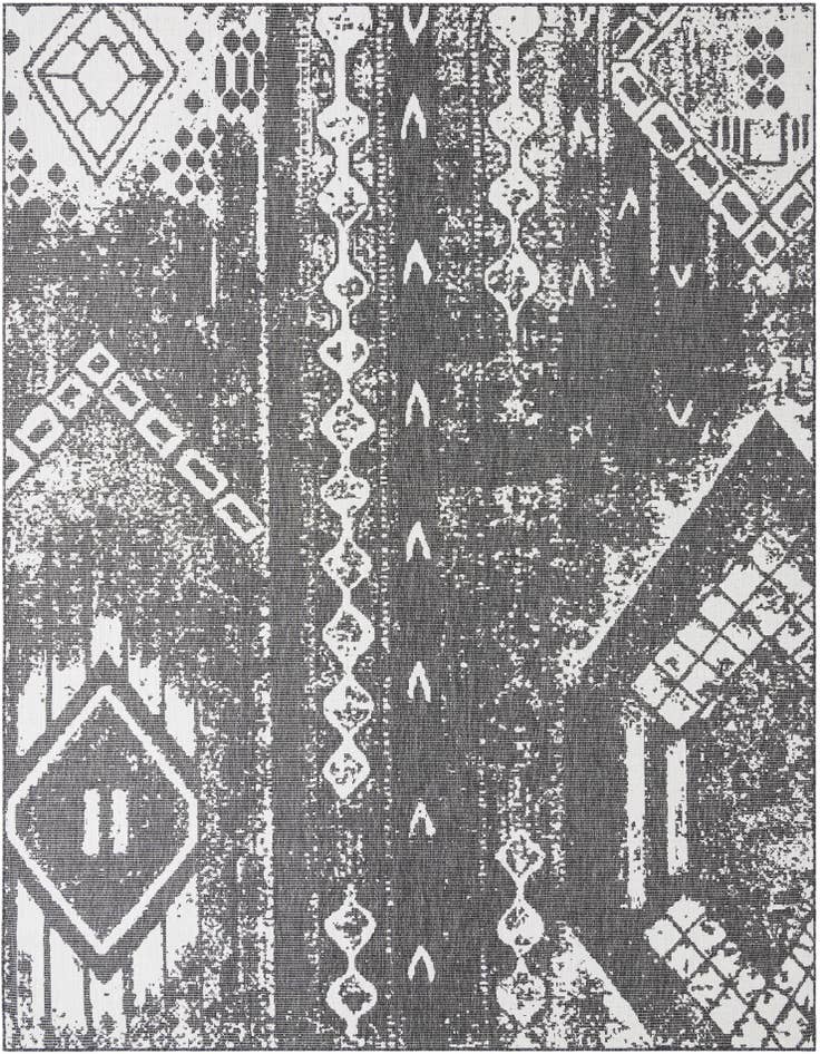 Detail image of 10' x 13' Easy-Clean Bohemian Indoor / Outdoor Rug
