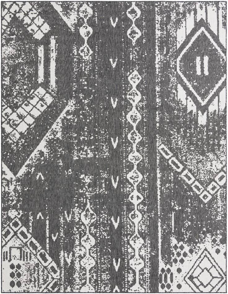 Detail image of 9' x 12' Easy-Clean Bohemian Indoor / Outdoor Rug