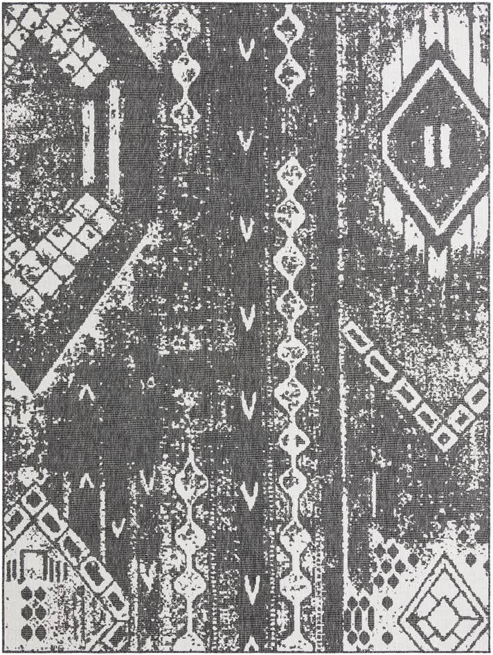 Detail image of 9' x 12' Easy-Clean Bohemian Indoor / Outdoor Rug