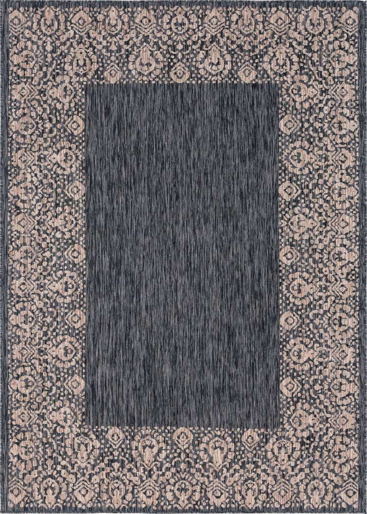 7' 10 x 11' Easy-Clean Border Indoor / Outdoor Rug