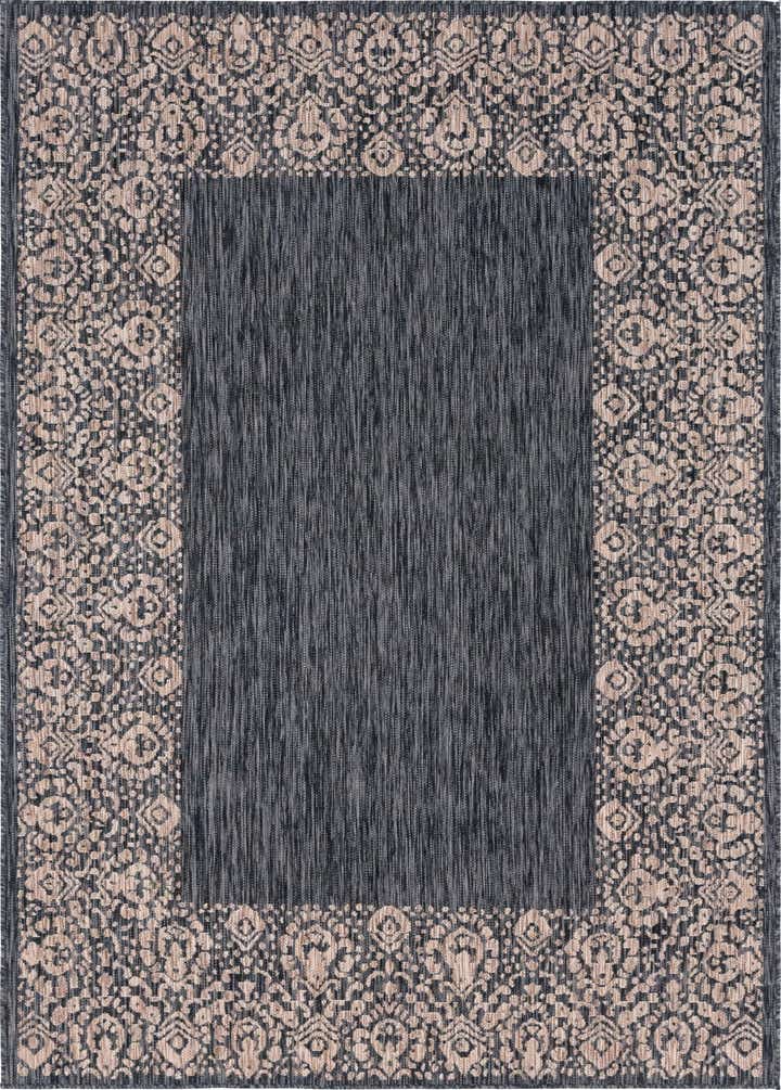 7' 10 x 11' Easy-Clean Border Indoor / Outdoor Rug