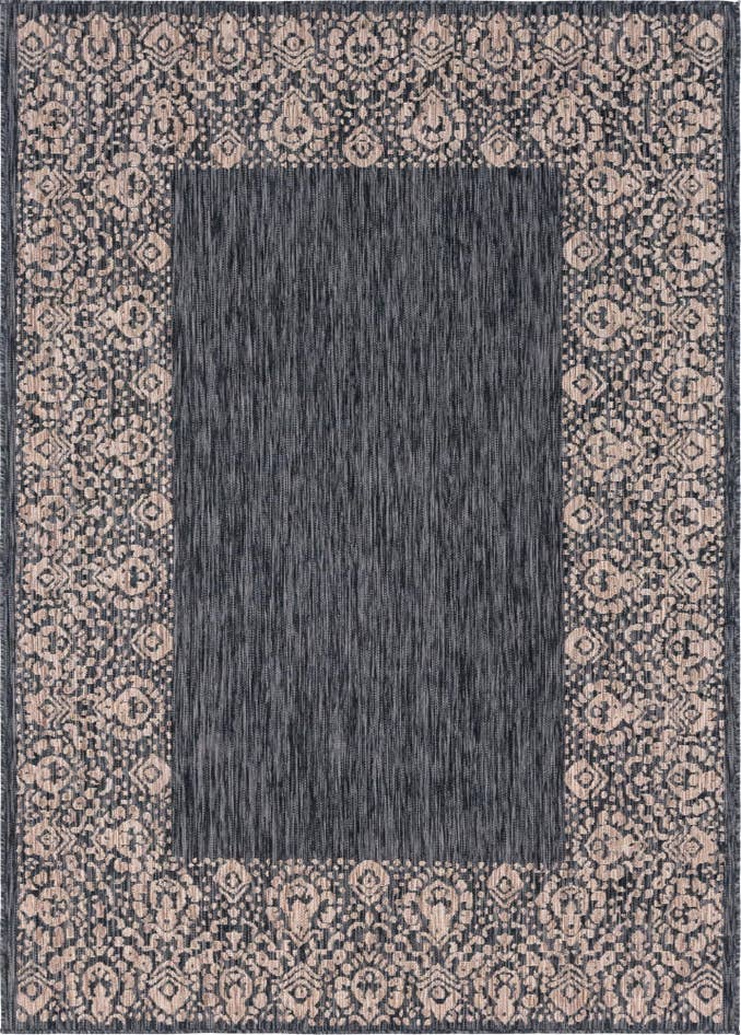 Detail image of 7' 10 x 11' Easy-Clean Border Indoor / Outdoor Rug