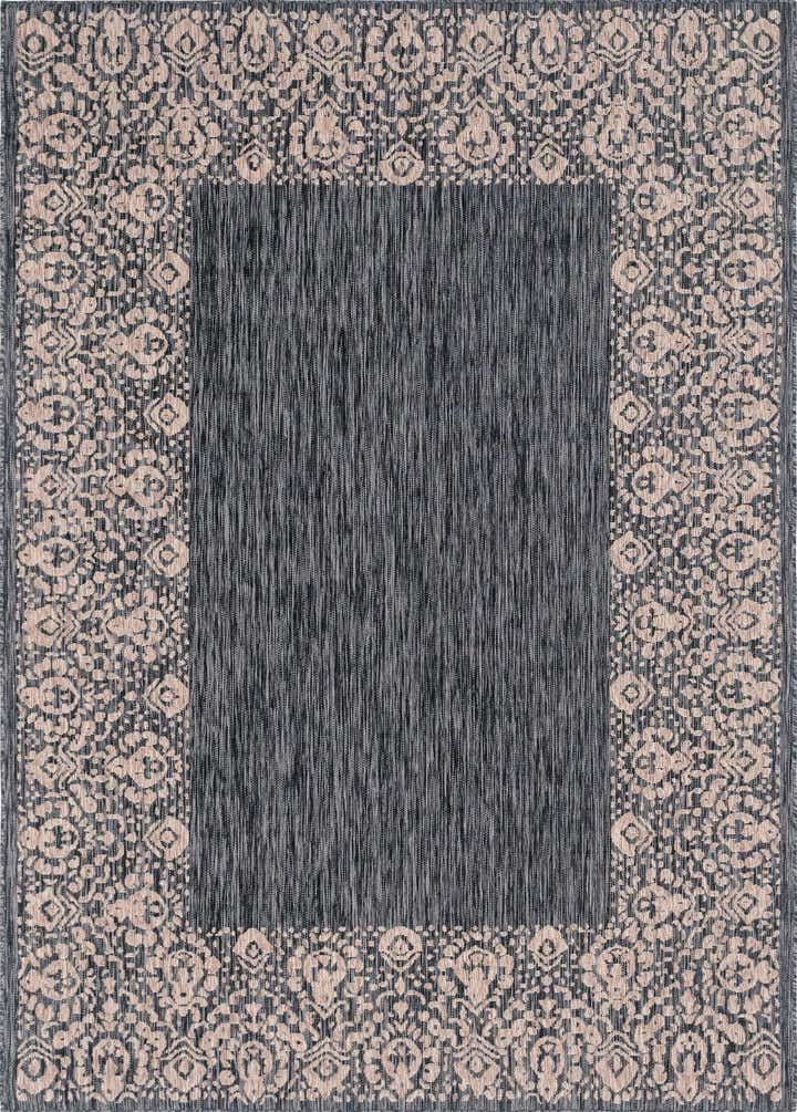 7' x 10' Easy-Clean Border Indoor / Outdoor Rug