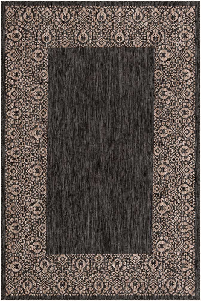 6' x 9' Easy-Clean Border Indoor / Outdoor Rug