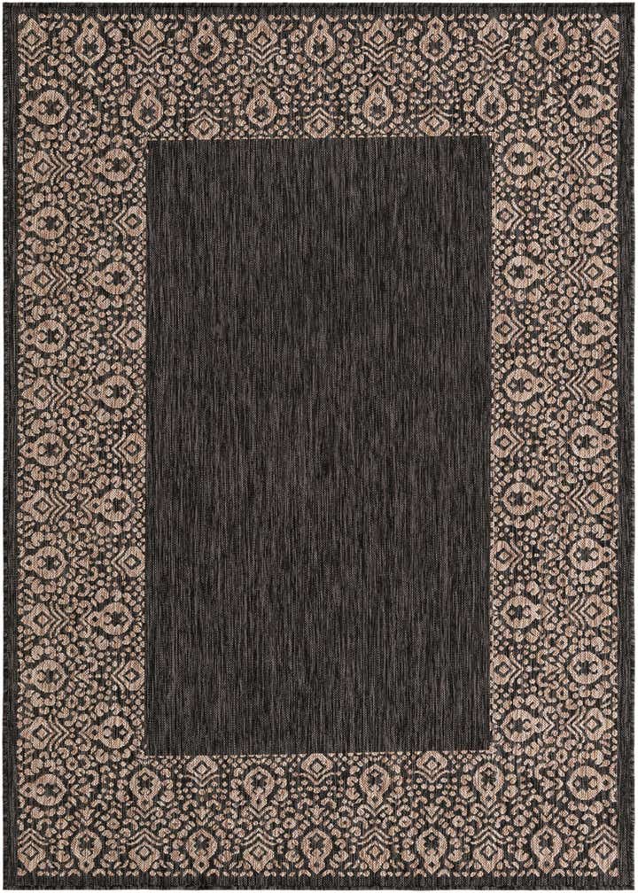 5' 3 x 8' Easy-Clean Border Indoor / Outdoor Rug